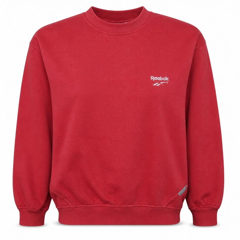 Reebok Womens Red Crew Neck Pullover Sweatshirt Size 12