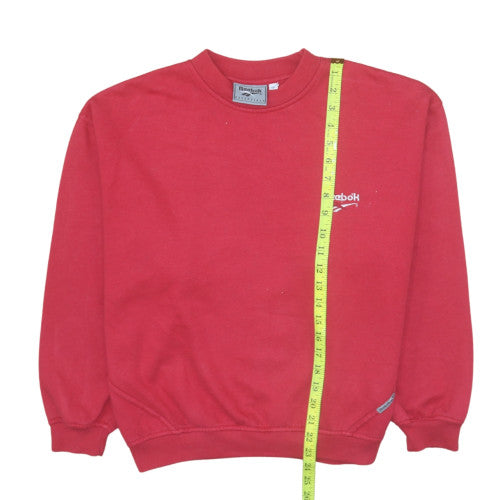 Reebok Womens Red Crew Neck Pullover Sweatshirt Size 12