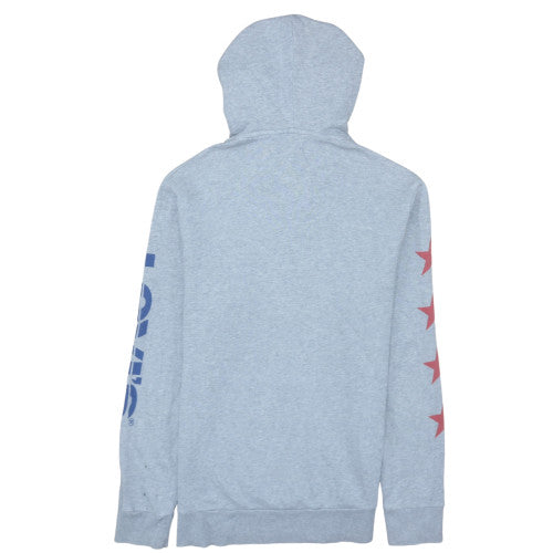 Levi's Men's Grey Pullover Hoodie Medium Graphic Logo Sweatshirt