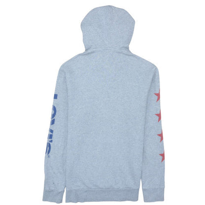Levi's Men's Grey Pullover Hoodie Medium Graphic Logo Sweatshirt