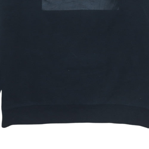 Nike Men's Black Air Logo Fleece Sweatshirt Size S Regular Fit