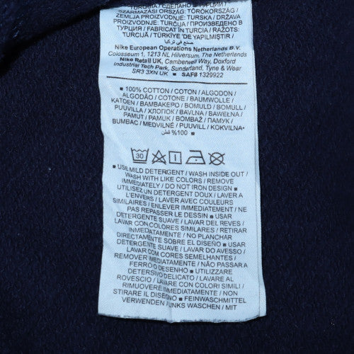Nike Men’s Blue Pullover Sweatshirt L Embroidered Logo Sportswear