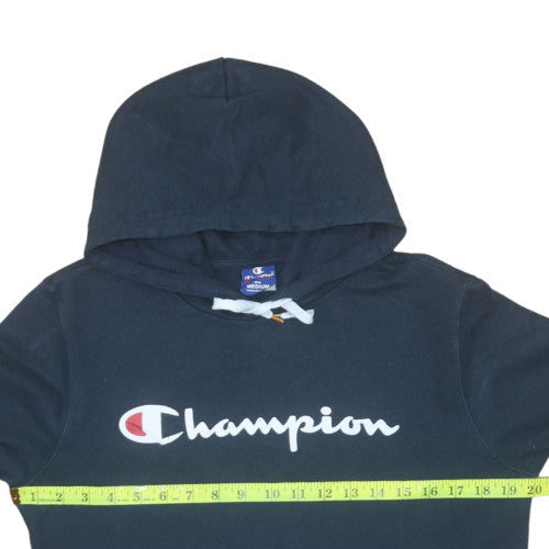 Champion Men's Blue Pullover Hoodie Medium Logo Sweatshirt