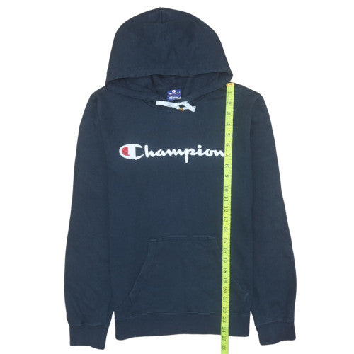 Champion Men's Blue Pullover Hoodie Medium Logo Sweatshirt