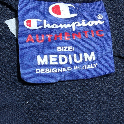Champion Men's Blue Pullover Hoodie Medium Logo Sweatshirt