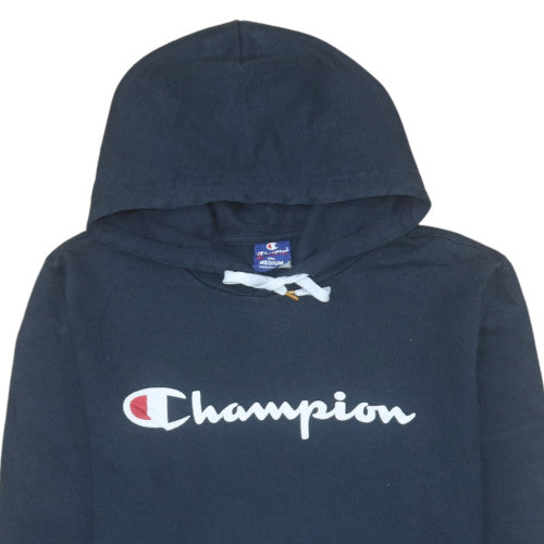 Champion Men's Blue Pullover Hoodie Medium Logo Sweatshirt
