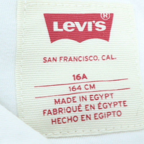 Levi's Girls White Colourblock Hoodie 16 Years Cotton Pullover