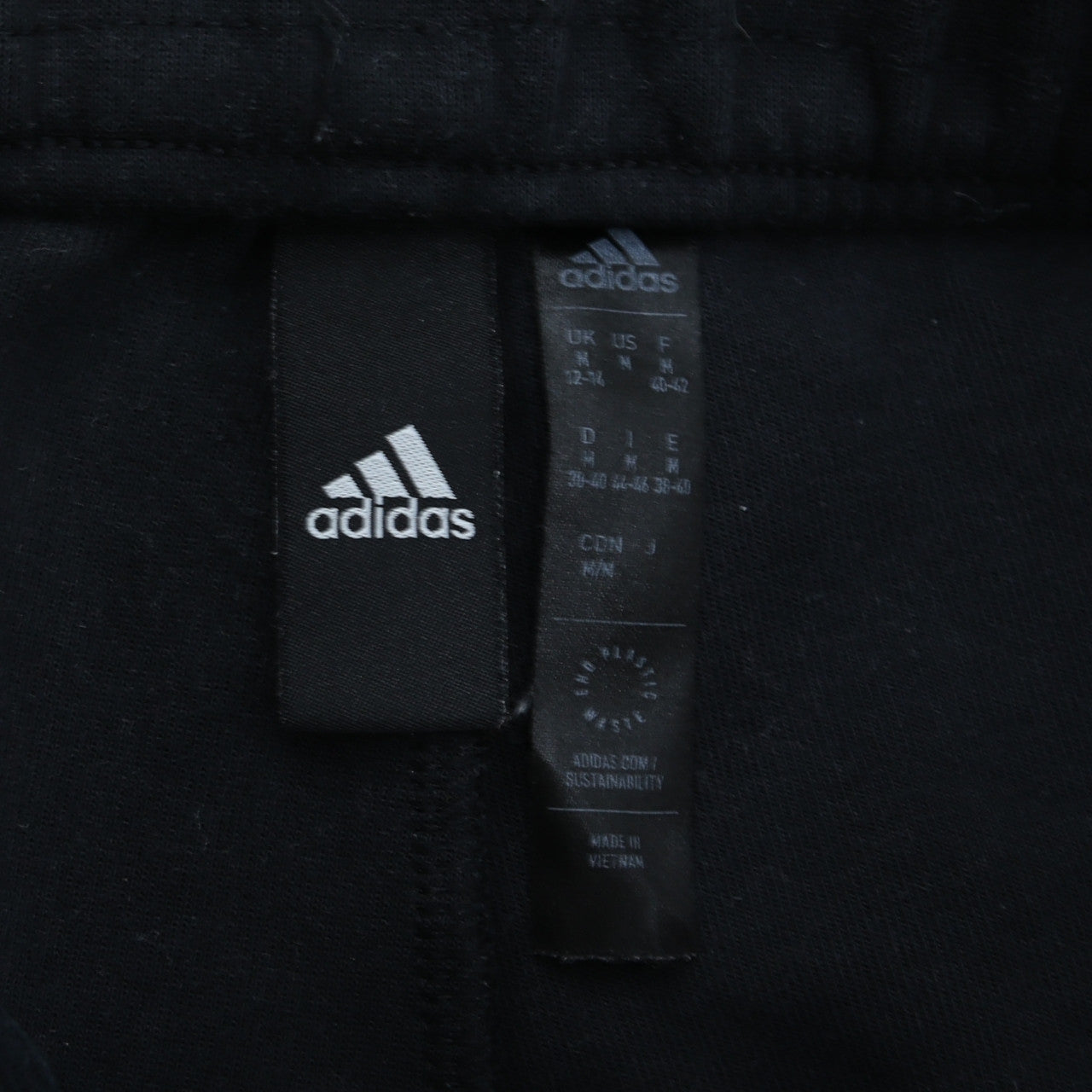 Adidas Womens Black Jogger Sweatpants Size 12-14 Regular Fit Fleece