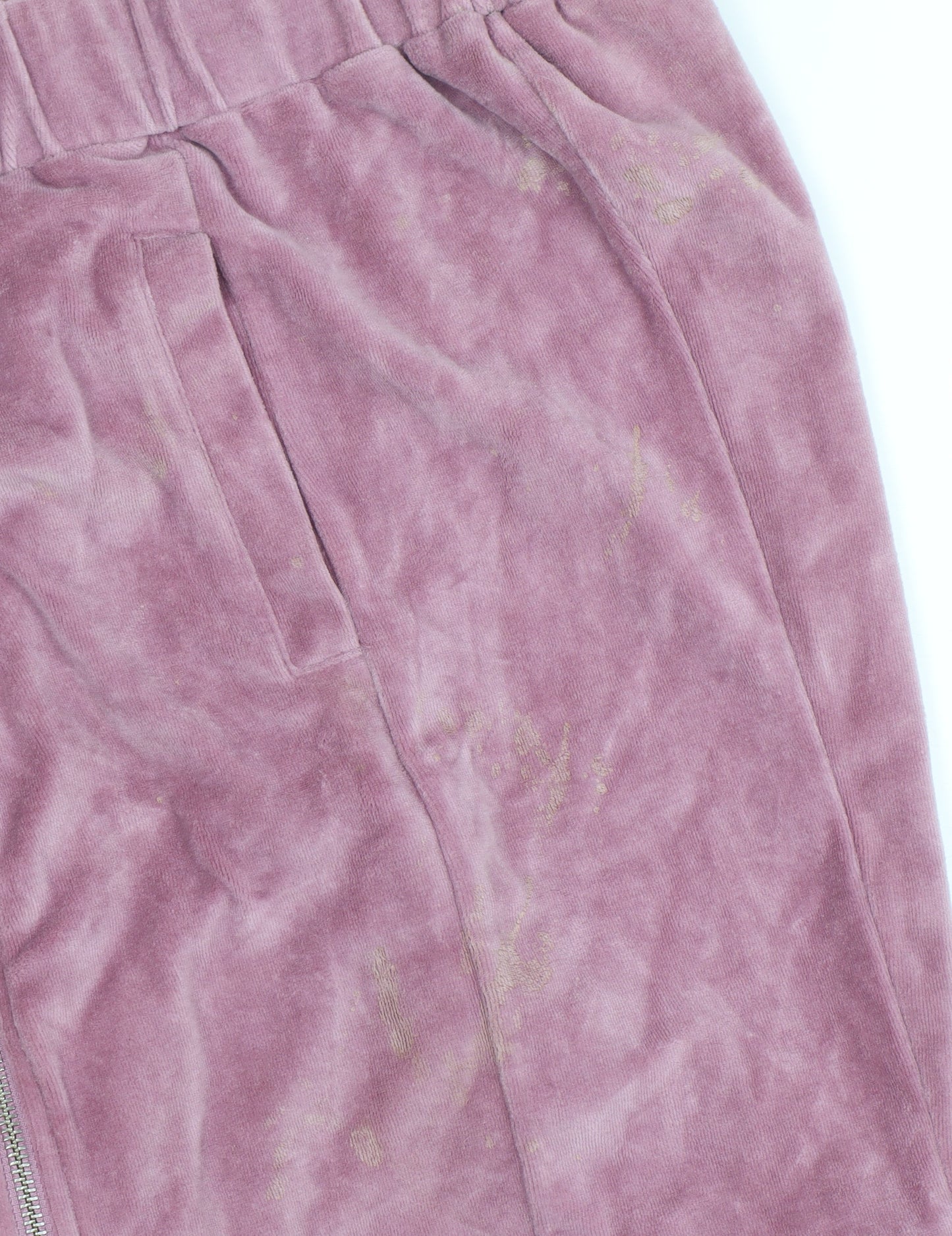 Cotton Traders Women's Heather Pink Full Zip Hoodie Size 14 Velour Finish