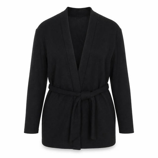 H&M Divided Women's Black Long Sleeve Belted Tunic Top L