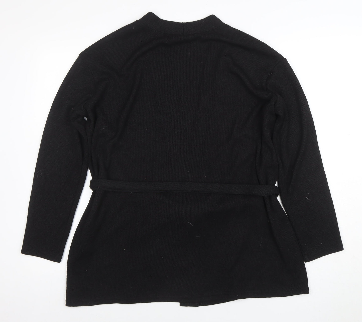 H&M Divided Women's Black Long Sleeve Belted Tunic Top L