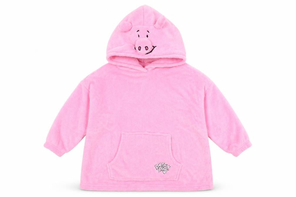 Marks & Spencer Girls Pink Percy Pig Hooded Fleece Robe Medium