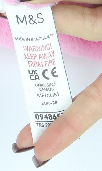 Marks and Spencer Girls Pink Percy Pig Hooded Fleece Robe Medium