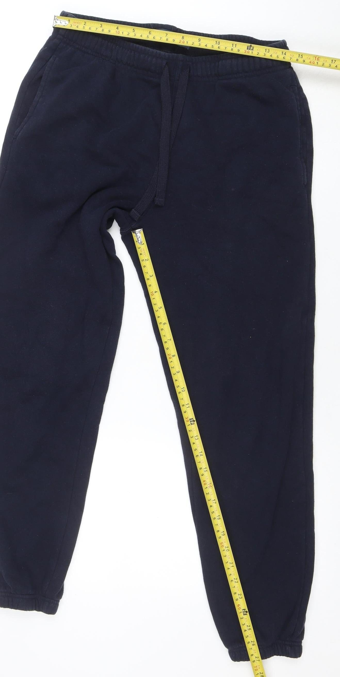 EASY Men's Black M Fleece Sweatpants with Elastic Waist