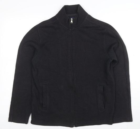 Ben Sherman Men's Black Full Zip Knit Sweatshirt Size M