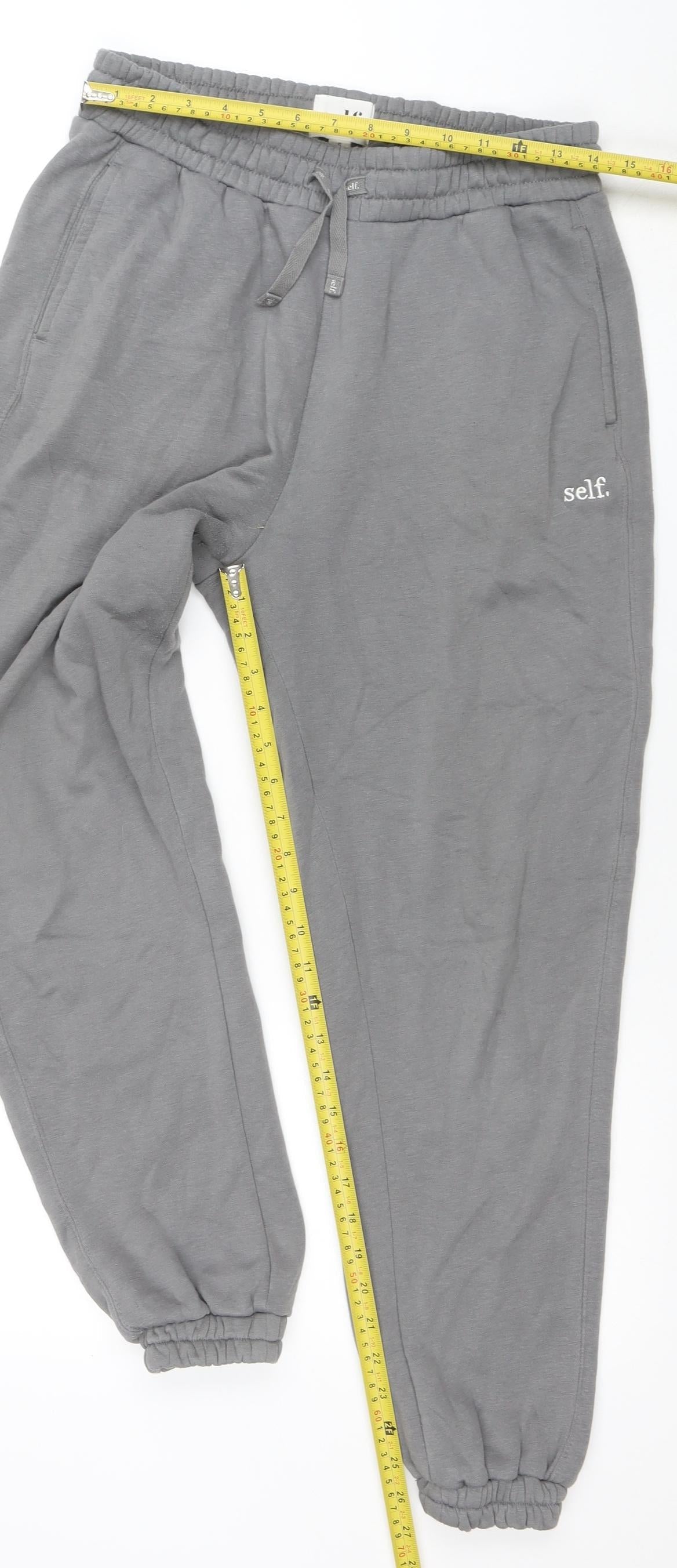 Next Women’s Grey Jogger Sweatpants S Fleece Elastic Waist