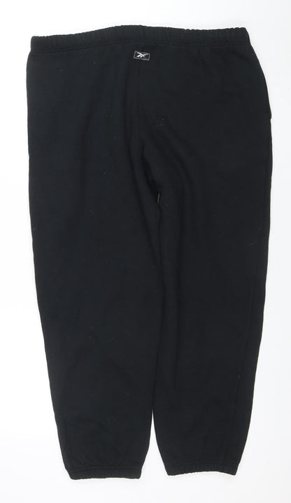 Reebok Womens Black Size 12 Essentials Sweatpants Activewear Trousers