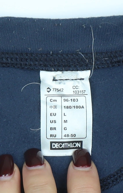 Decathlon Men’s Blue Long Sleeve Athletic Polyester T-Shirt Size L