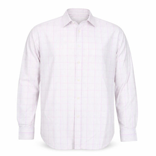 T.M. Lewin Men's Pink Check Cotton Button-Up Shirt Size 16 Regular