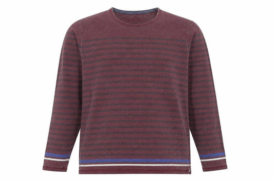 FatFace Men's Red Striped Cotton Pullover Sweatshirt XL