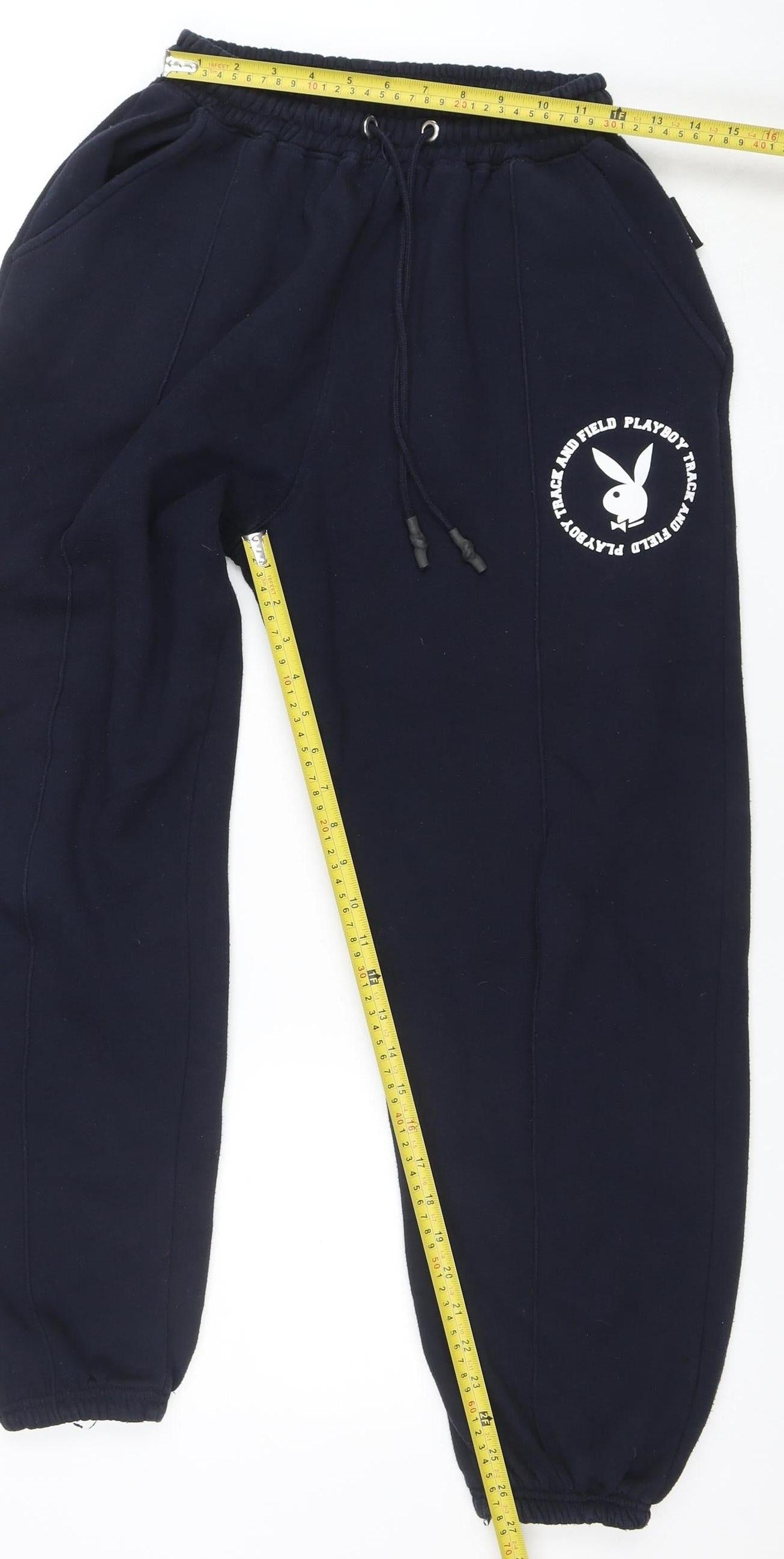 Playboy x Missguided Womens Navy Jogger Sweatpants UK 8