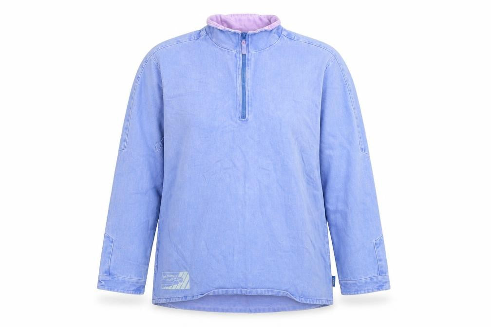 Off The Beaten Track Women Blue XL Pullover 1/2 Zip Sweatshirt