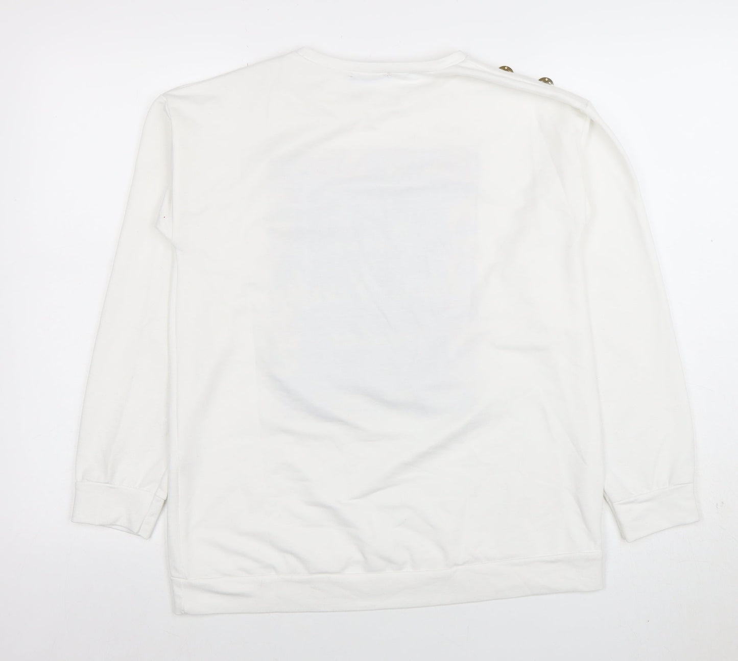 Select Women’s White Long Sleeve Camouflage Print City T-Shirt M