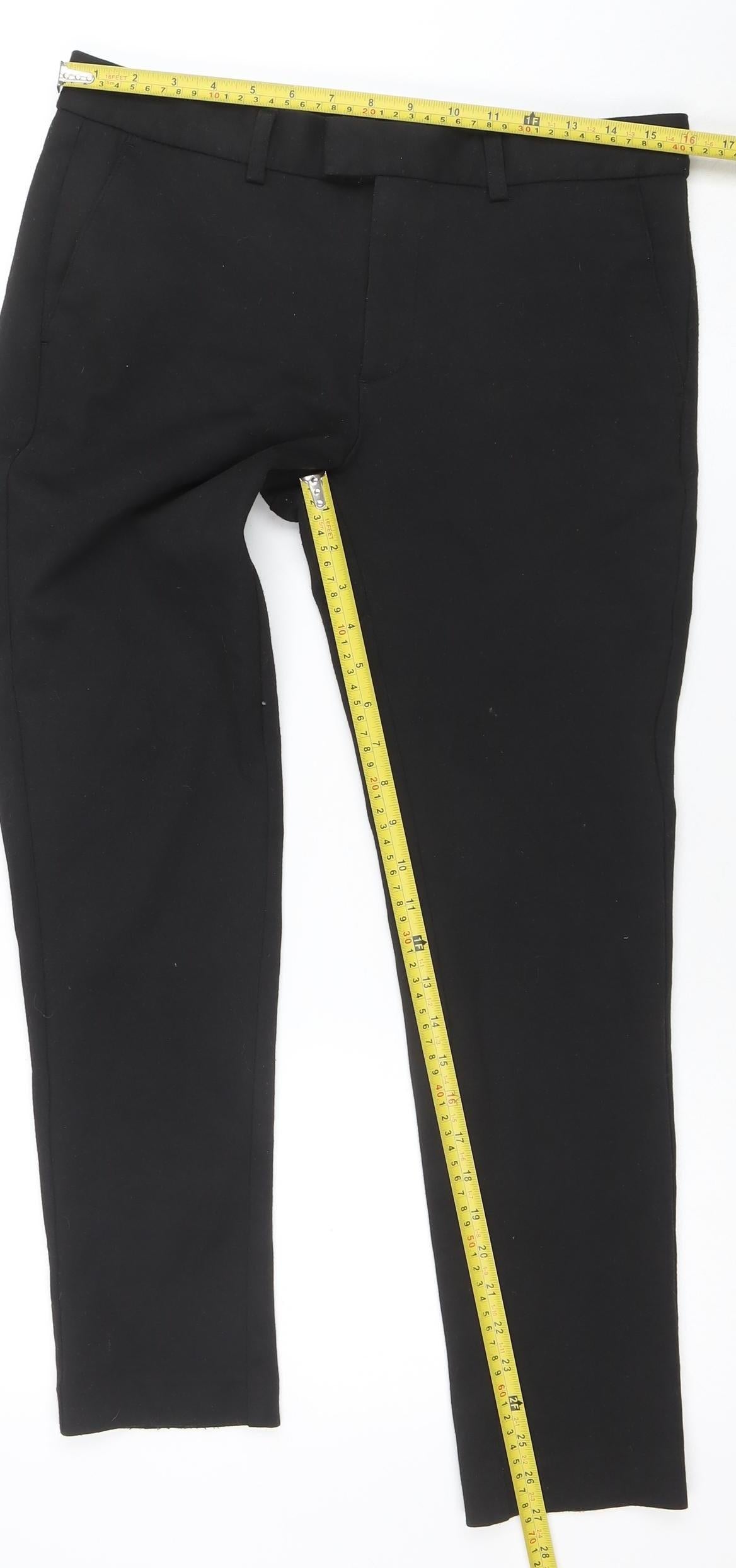 River Island Women's Black Slim Fit Stretch Trousers Size 12