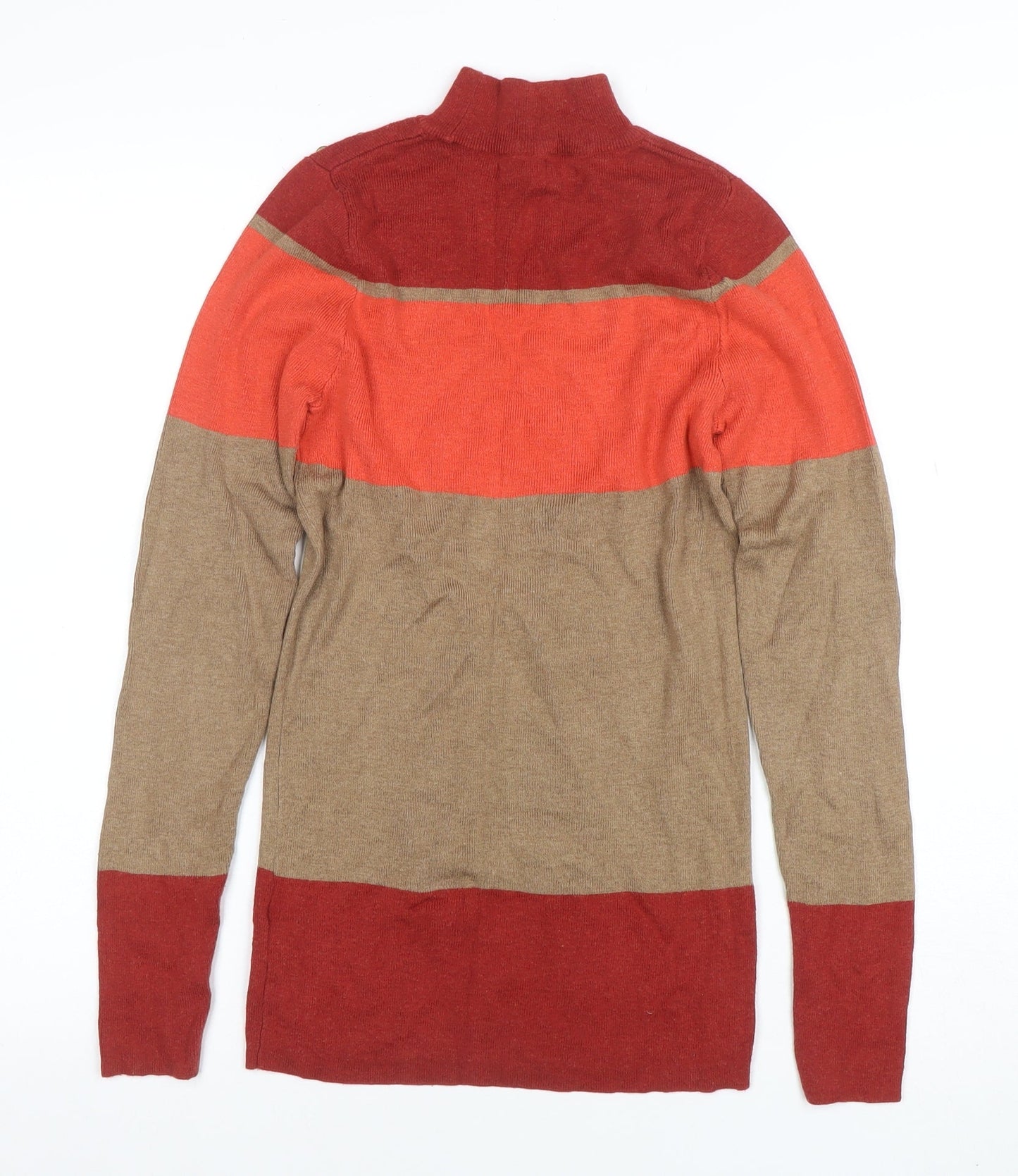 Next Womens Multicoloured Mock Neck Tunic Knit Top Size 10