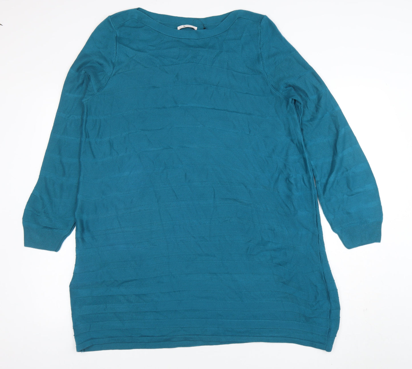 Tu Women Blue Size 16 Knit Jumper Dress Long Sleeve Acrylic