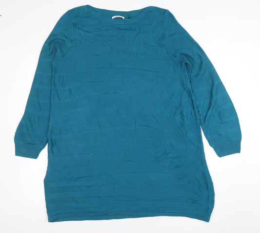 Tu Women Blue Size 16 Knit Jumper Dress Long Sleeve Acrylic