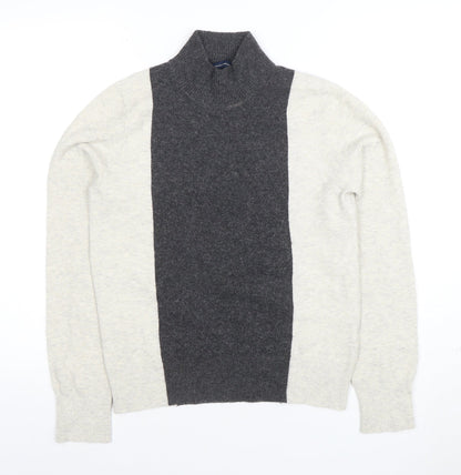 Additional front view of French Connection Women’s Grey Roll Neck Wool Jumper, size L