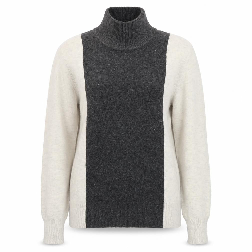 French Connection Women’s Grey Roll Neck Wool Jumper Size L