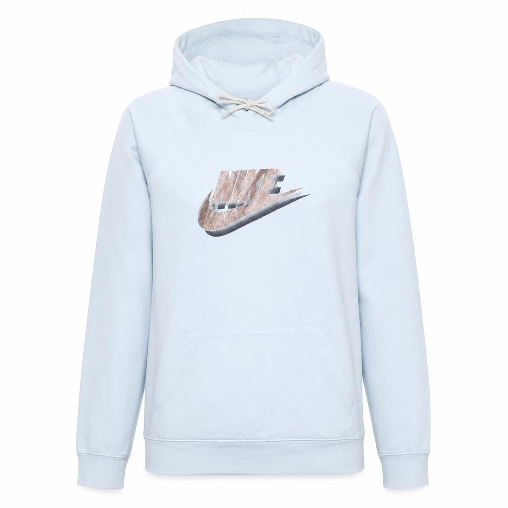 Nike Women's White Small Pullover Hoodie with Logo Print