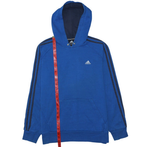Adidas Mens Blue Pullover Hoodie Medium Regular Fit Sportswear