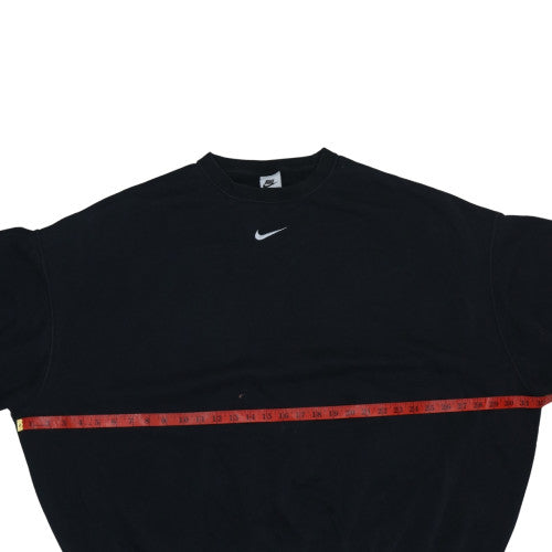 Nike Women’s Black M Pullover Sweatshirt Crew Neck Logo Cotton Blend