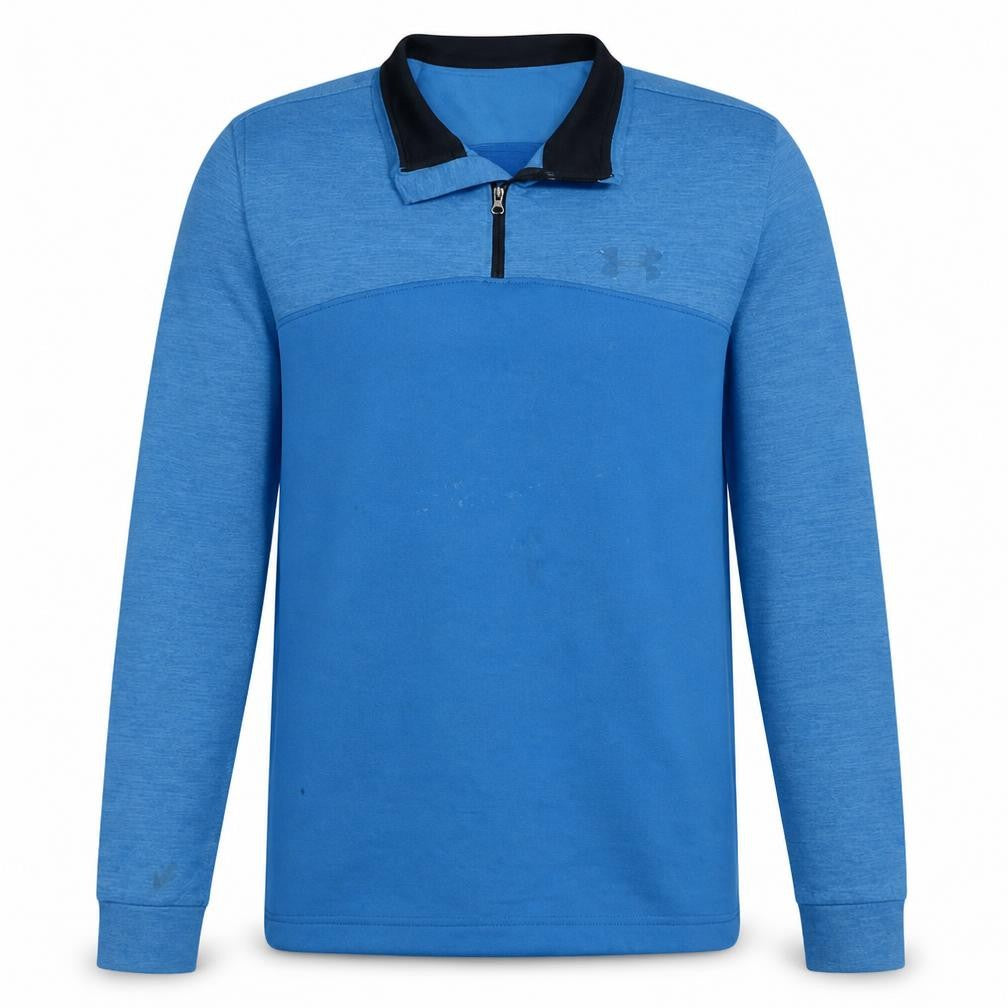 Under Armour Men's Blue 1/4 Zip Pullover Sweatshirt Size M ColdGear