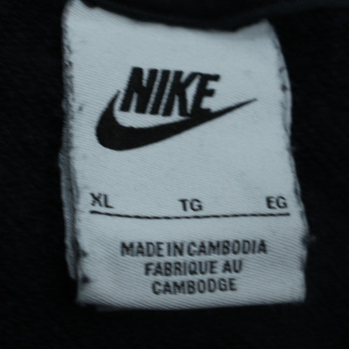 Nike Womens Black XL Pullover Hoodie Sweatshirt Cotton Blend