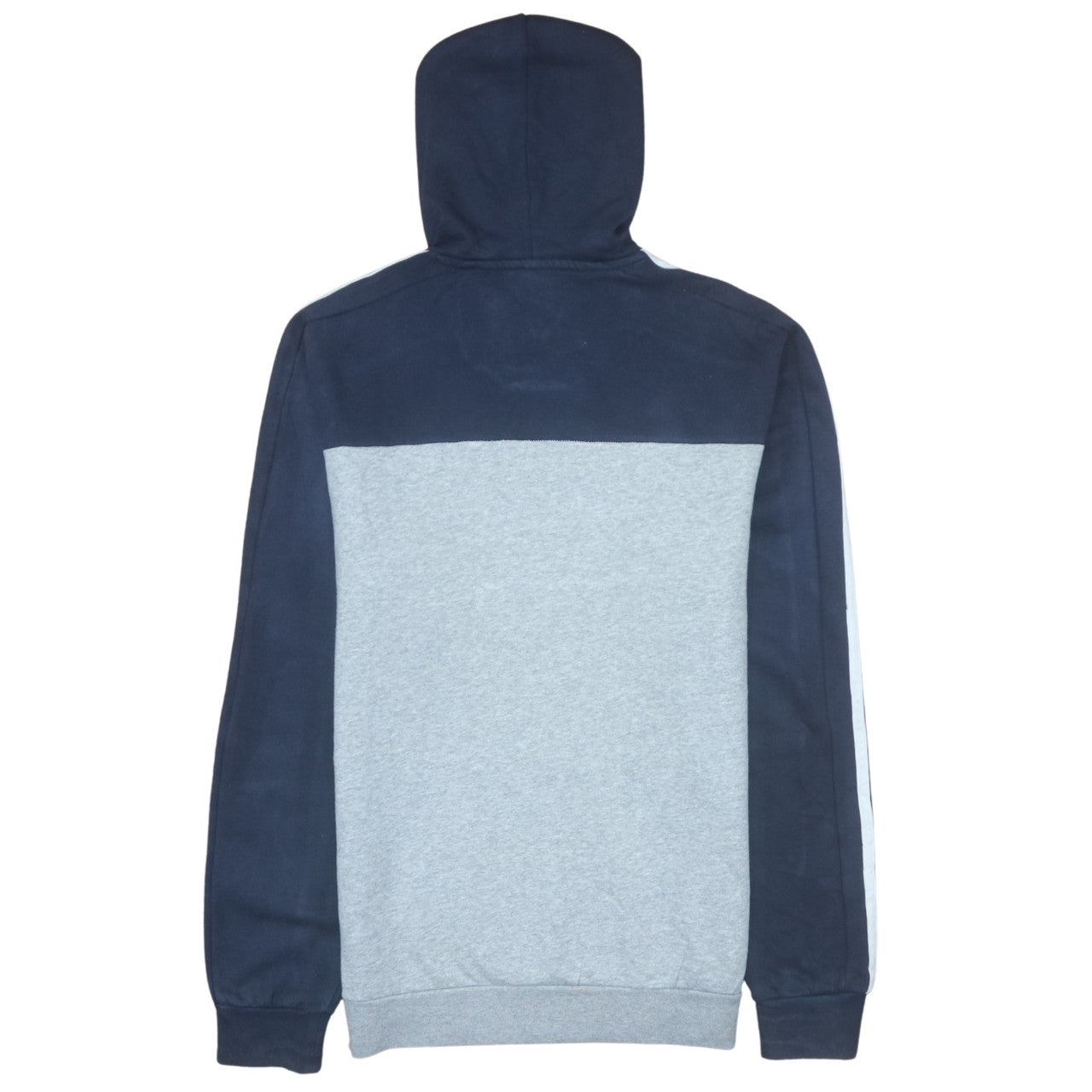 Adidas Mens Grey Pullover Hoodie Small Logo Sportswear