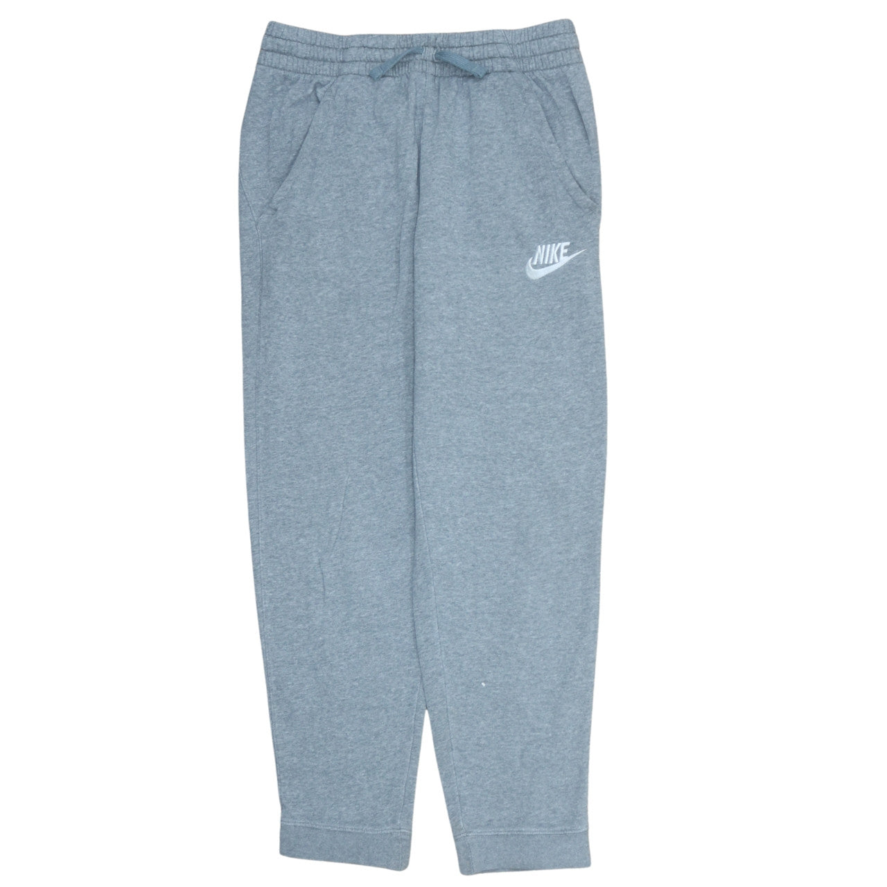 Nike Boys Grey Jogger Sweatpants L Size Elastic Waist Cotton Blend