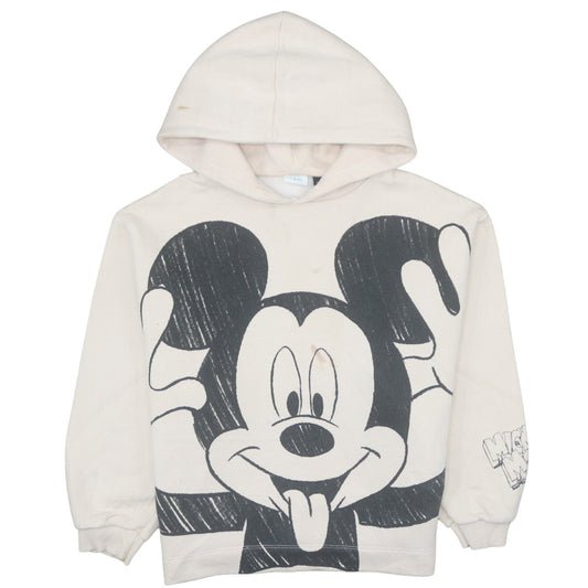 ZARA Girls Beige Disney Mickey Mouse Pullover Hoodie 13-14 Years
