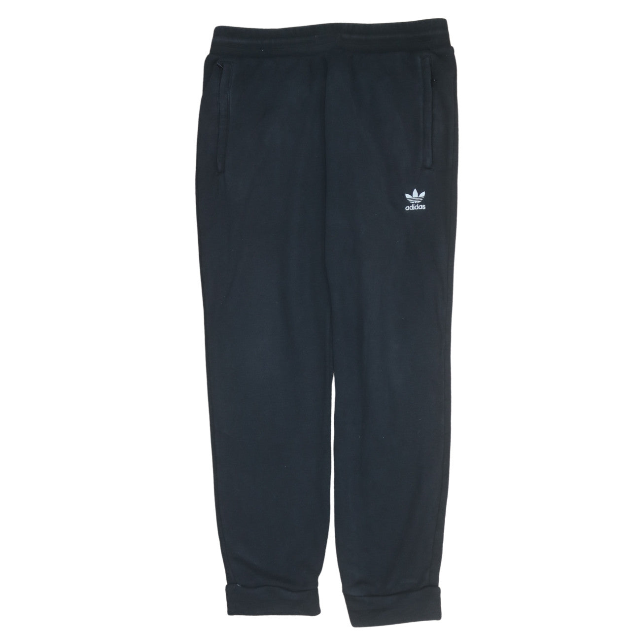 Adidas Men's Black Joggers L Regular Fit Fleece Tapered Sportswear