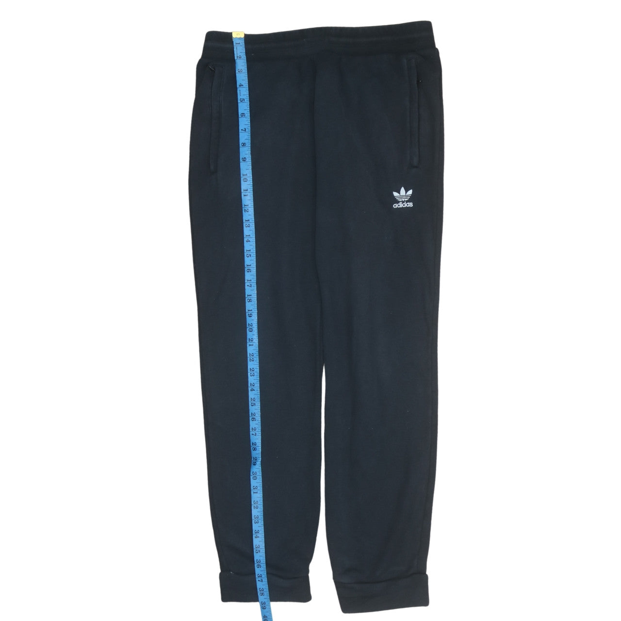 Adidas Men's Black Joggers L Regular Fit Fleece Tapered Sportswear