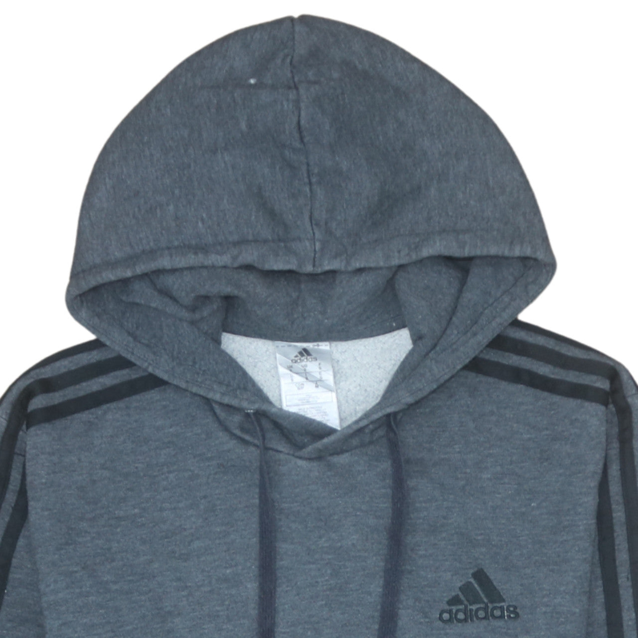 Adidas Men’s Grey Pullover Hoodie S Regular Fit Sportswear