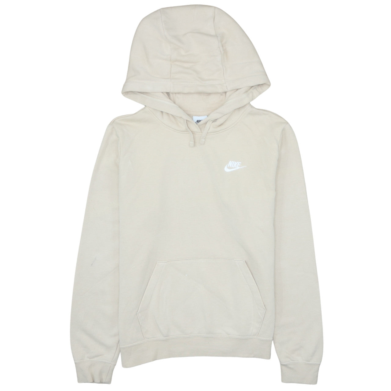 Nike Women’s Beige Pullover Hoodie Medium Cotton Blend Casual