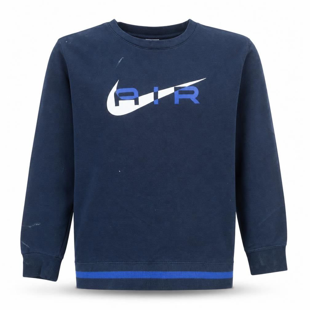 Nike Men’s Blue AIR Logo Pullover Fleece Sweatshirt L