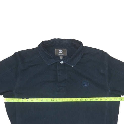 Timberland Men’s Black Long Sleeve Cotton Polo Shirt Size M