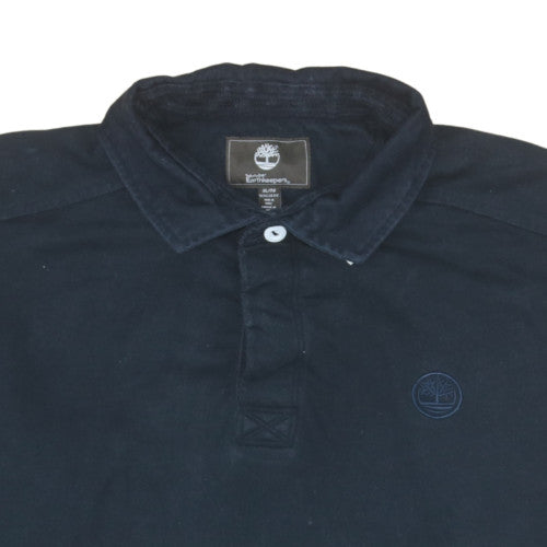 Timberland Men’s Black Long Sleeve Cotton Polo Shirt Size M