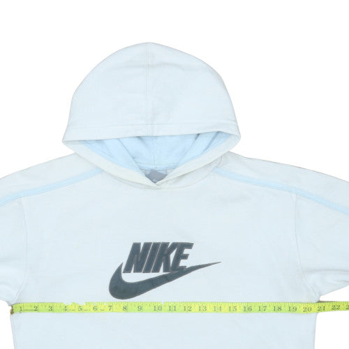 Nike Boys White Hoodie 14-16 Years Pullover Logo Sweatshirt