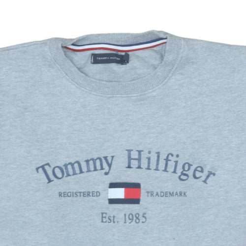 Tommy Hilfiger Men's Grey Medium Crew Neck Pullover Sweatshirt